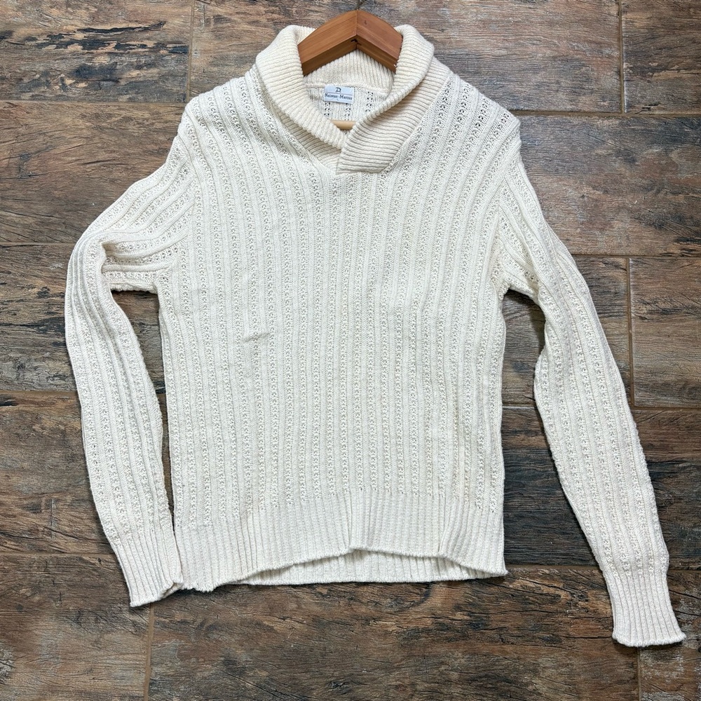 Vintage Neiman Marcus Cream Cowl Neck Sweater